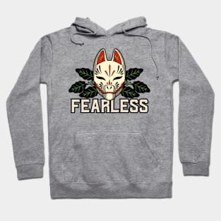 Vintage Streetwear - Fearless Japanese Fox Mask Hoodie